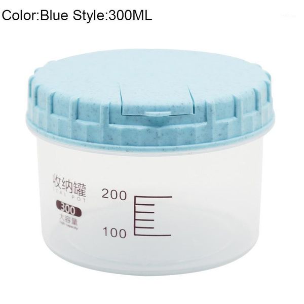 

storage bottles & jars 300/500/700/1100/1800ml platstic transparent food jar round sealed tank cereal containers caddy a1