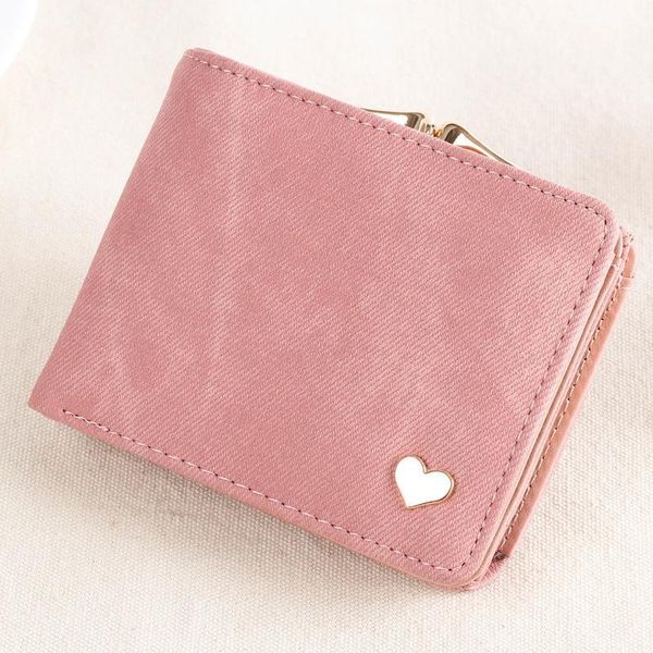 

heart decoration clutch wallet multifunction change purses big capacity women wallets cute card holder money bag pu leather, Red;black
