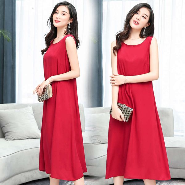 

casual dresses dress women clothes cotton silk women's medium length loose size slim beach skirt fat mm suspender s ucar, Black;gray