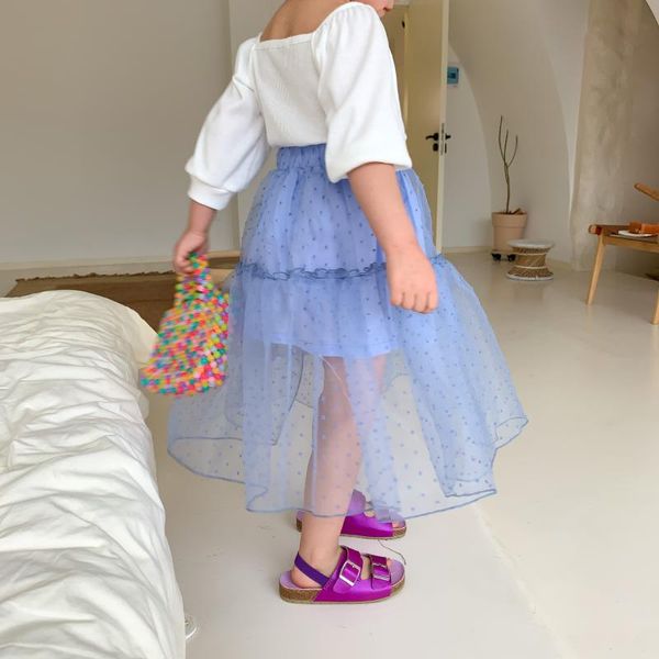

summer arrival girls korean design skirt kids veil princess skirts long