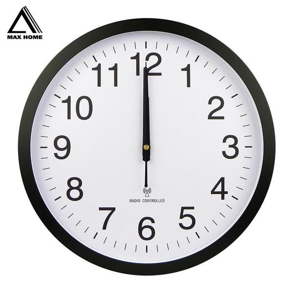

wall clocks max home clock modern decor living room needle round 14 inch silent night lights glowing decorative