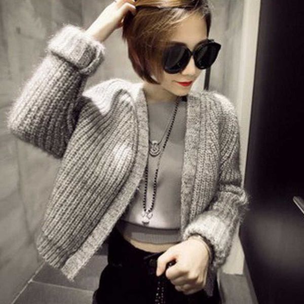 

women's sweaters chunky knit cardigan autumn winter thick solid long sleeve ladies casual vintage knitted wear for female 5pg1, White;black