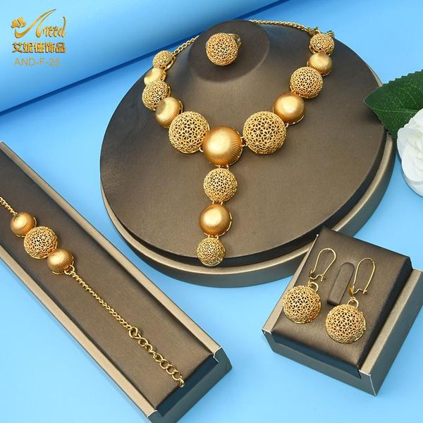 

earrings & necklace fine jewelry for women gold 24k african engagement /ring /earrings set nigeria wedding jewellery bangles bridal gifts, Silver