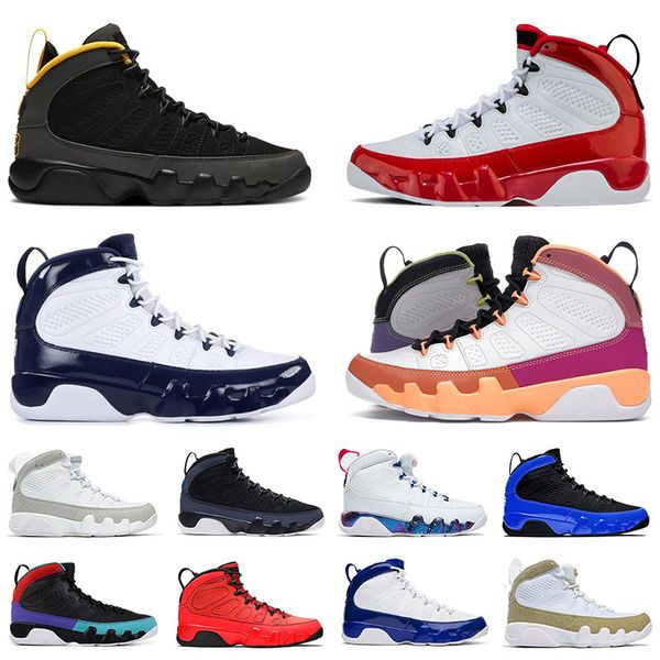 

authentic jumpman 9 9s ix vintage basketball shoes mens change the world motorboat unc gym red university gold sports sneakers designer trai