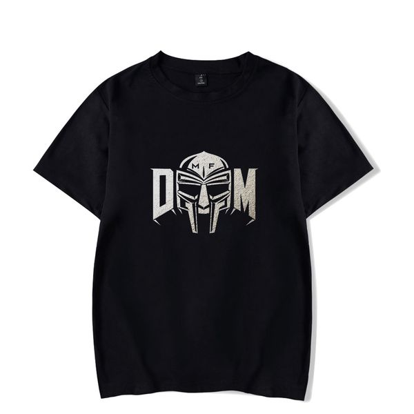 

mf doom tshirt o-neck short sleeve women men's tshirts harajuku streetwear 2021 american rapper rip hip hop clothes, White;black