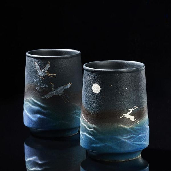 

cups & saucers unique exquisite chinese classic style ceramic cup home office mug coffee large beer art printing creamic bottle