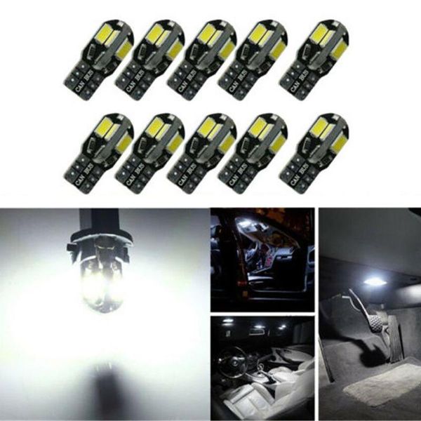 

emergency lights w5w t10 smd light 5730 6000-7000k 8 led backup car parking