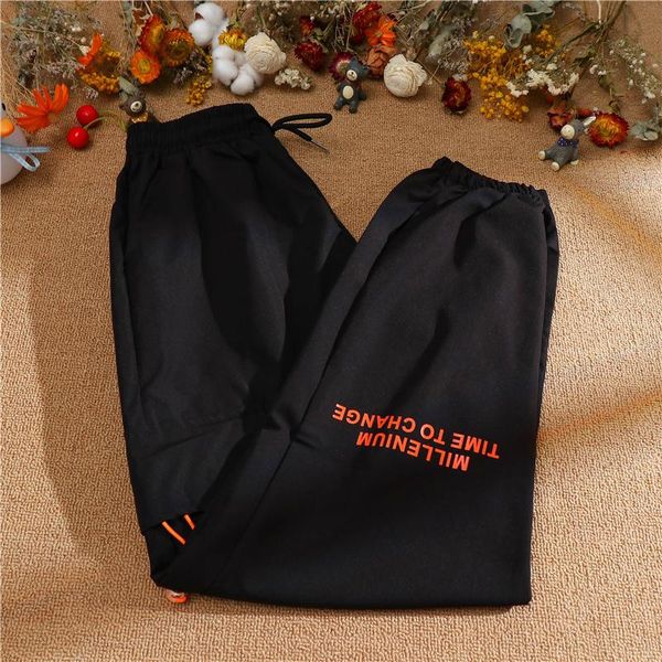 

women's pants & capris real s black sweatpants thin loose beam, Black;white