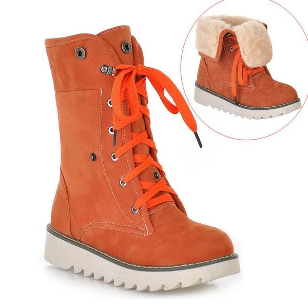 

boots cotton snow lace up flat heeled casual student fast selling womens shoes winter women tyx, Black