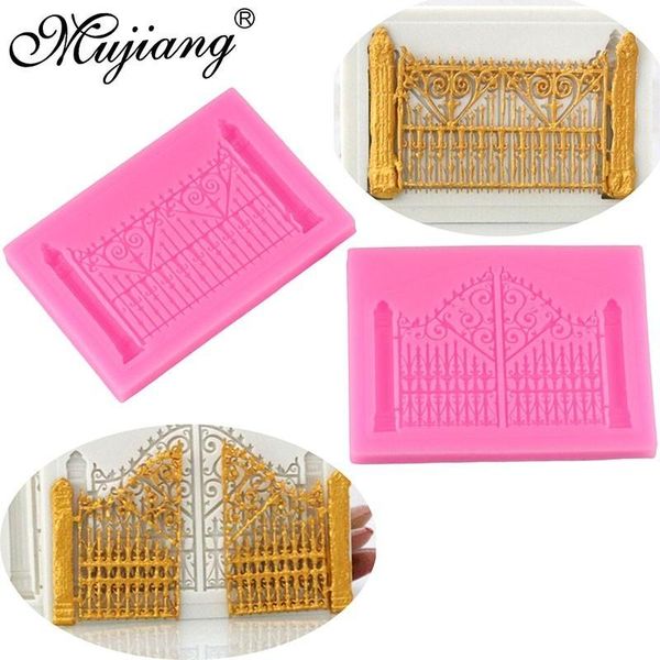 

cake tools 3d door window silicone mold frame border fondant decorating diy fence cookie baking candy chocolate gumpaste moulds