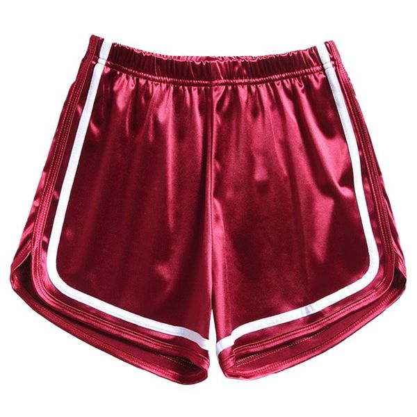 

women's shorts summer wild sports fitness female smooth glossy breathable casual running, White;black