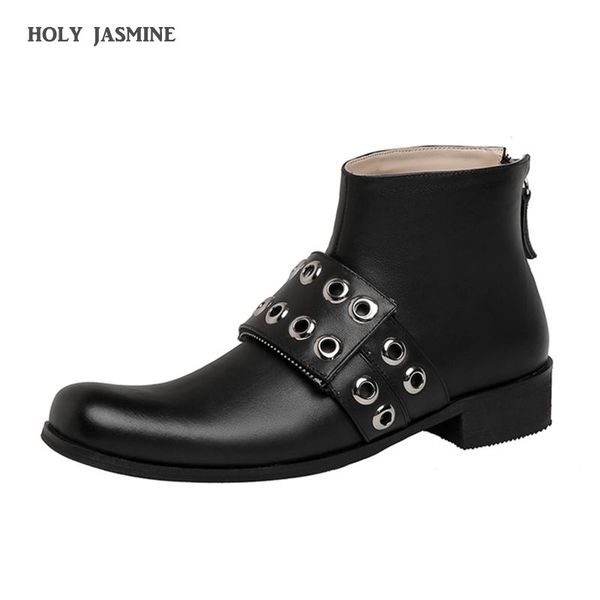 

boots 2021 autumn arrival fashion western women genuine leather low heel square toe solid color ankle black red