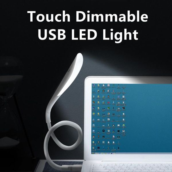 

book lights led light usb reading lamp flexible desk touch dimmable study for lapbedroom table lighting decoration