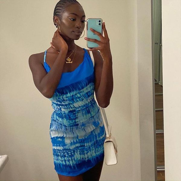 

sleeveless casual striped print women dress streetwear v neck backless printed hip package mini short, Black;gray