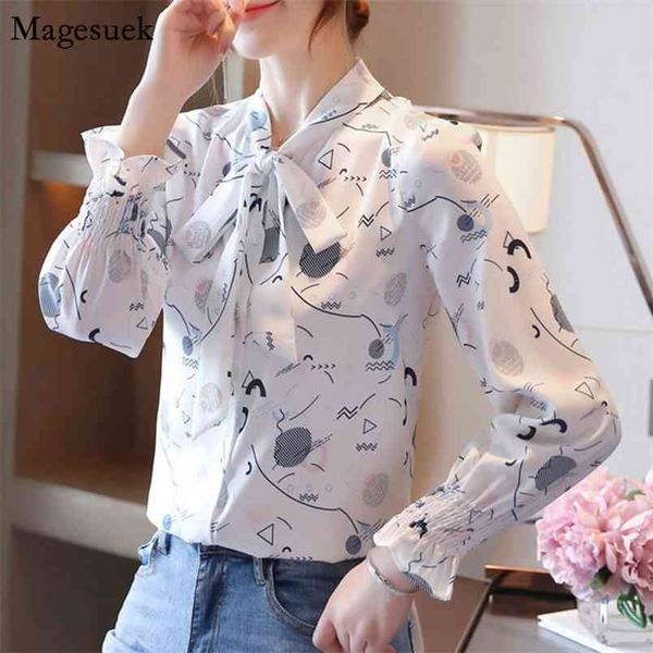 

autumn long sleeve chiffon women blouses plus size cardigan white blouse casual solid polka dot shirts for 10880 210512