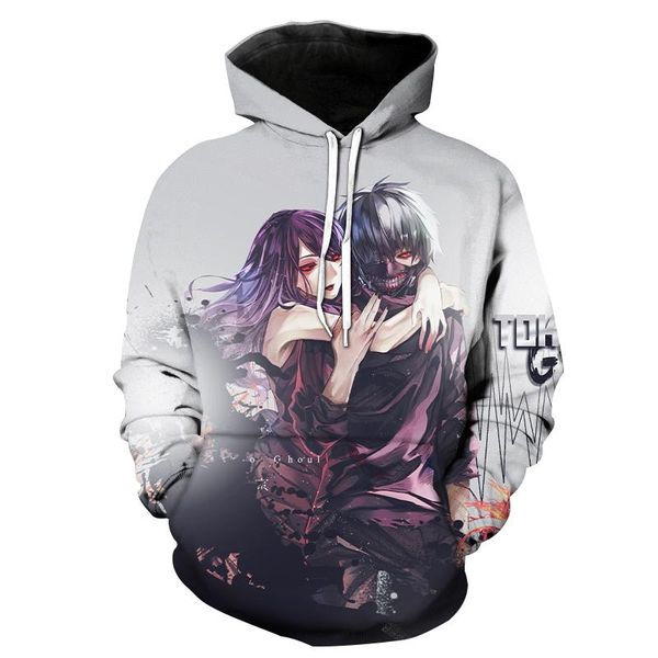 

men's hoodies & sweatshirts spring and autumn horror graphic hoodie 3d anime mens womens harajuku funny pullover oversized jacket stree, Black