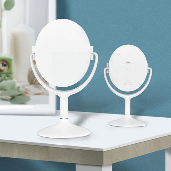 

compact mirrors 3-sided oval folding makeup luminous mirror led tool deskw2e0