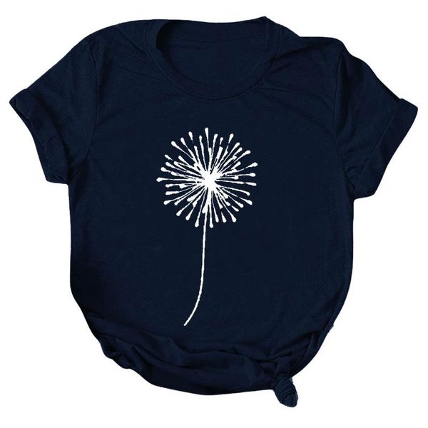 

women's t-shirt dandelion gothic women t-shirts oversized harajuku printing short sleeves shirt summer o-neck loose female clothing, White