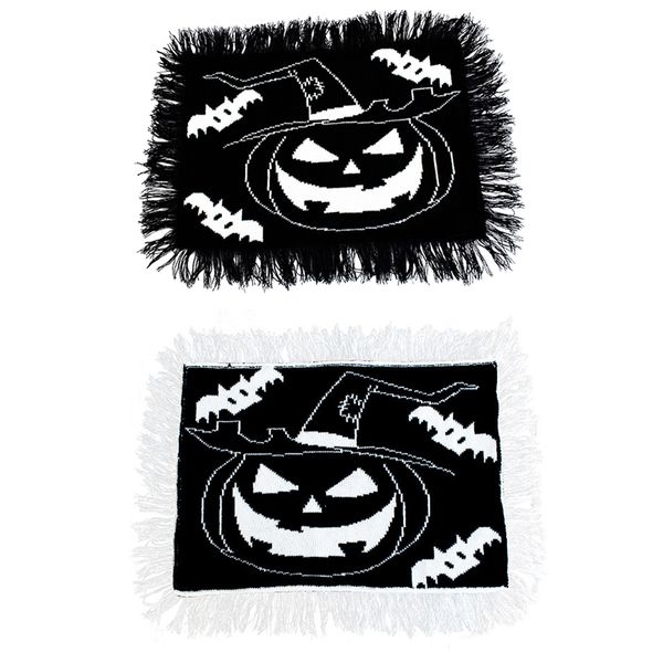 Halloween Placemat Resistente ao calor Resistente a abóbora de abóbora Tapetes de mesa de mesa Decoração de jantar 61cmx45cm xbjk2108