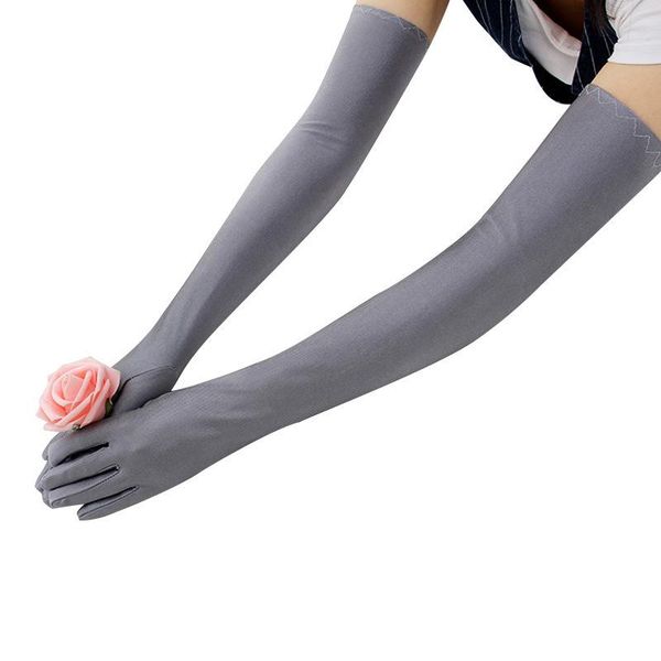 

bridal gloves black women's evening party long spandex finger grey wedding for bride fingerless white glove st305