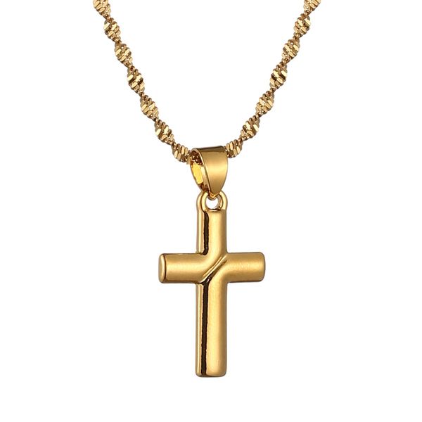 

small cross pendant necklace women girl mini crucifix christian charm jewelry, Silver