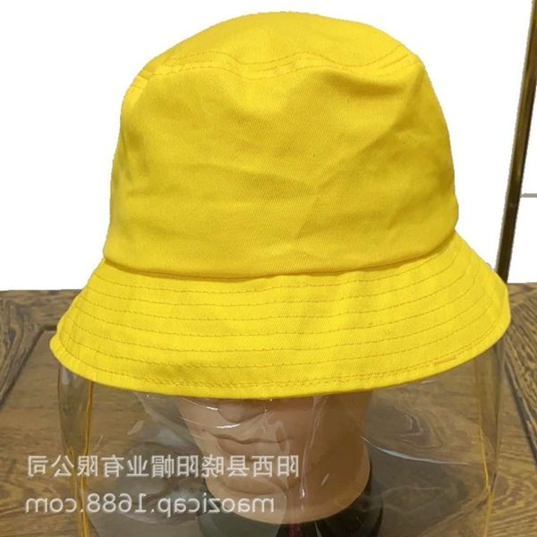 

sun hat for children pure cotton yellow student fisherman's droplet isolation detachable sun child protective hat