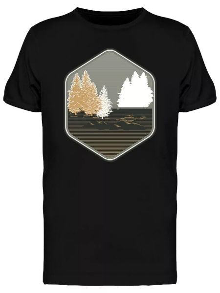 

wood carving vintage men's tee -image by shutterstock, White;black