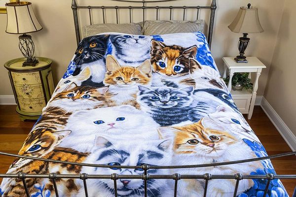 

blankets puppy collage and kitten direct super soft full queen size plush fleece blanket by for bedroom throw