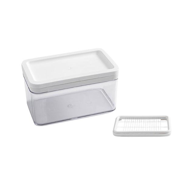 

storage bottles & jars butter dish with lid household baking stainless steel cutter kitchen cheese box separator slicer