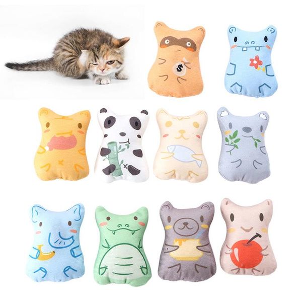 

cat toys 2021 face design toy, catnip cookie small catmint pillow plush stuffed toy