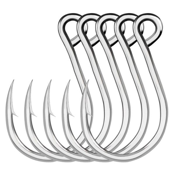 

fishing hooks 20pcs hook high carbon steel strength matte tin single for saltwater