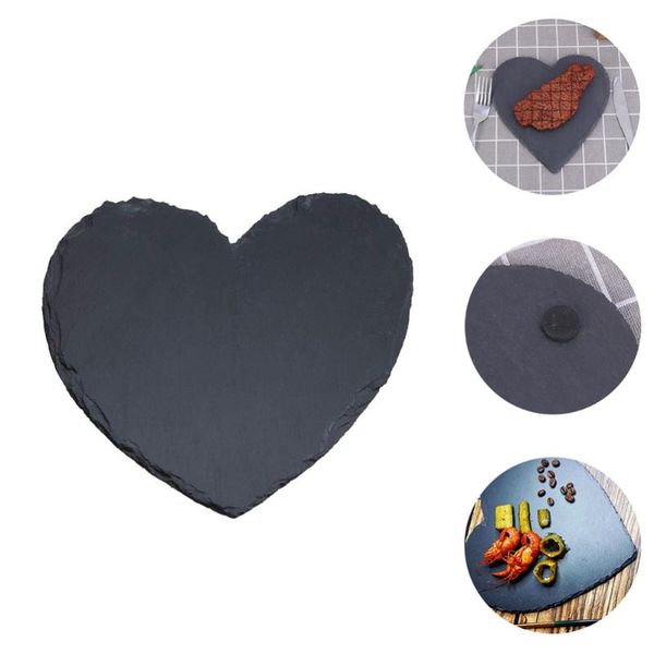 

dishes & plates 1pc slate pasta plate exquisite steak practical (black)