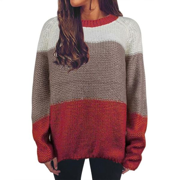 

striped loose ladies sweater pullover 2021 autumn winter arrival green jumpers knit sweaters women pull femme women's, White;black