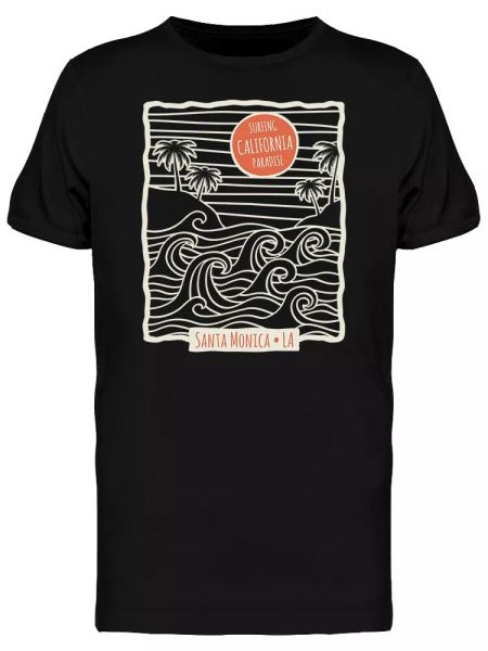

retro california summer beach men's tee -image by shutterstock, White;black