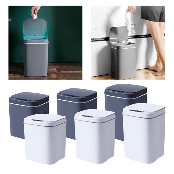 

waste bins 12l/14l/16l induction trash can smart sensor automatic rubbish kitchen