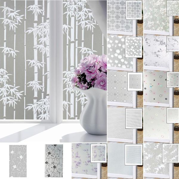 

window stickers 45x100cm waterproof pvc frosted glass film opaque privacy home decor bedroom bathroom sticker self adhesive