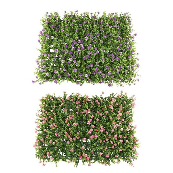 

decorative flowers & wreaths 2 pcs 60x40cm artificial meadow grass wall panel for wedding or home decorations - no.8 no.4
