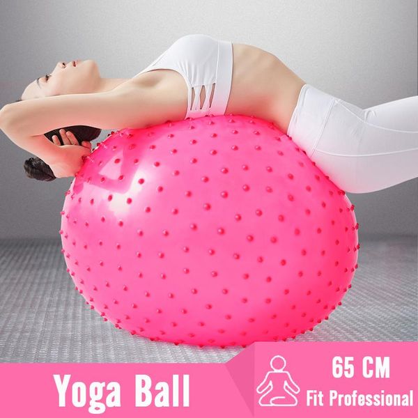 

professional 65cm point message yoga ball fitness gym exercise pilates workout barbed bola anti-slip air pump balls