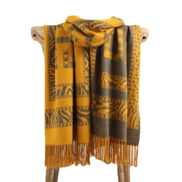 

scarves 2021 cashmere scarf shawl female hijab wrap winter women's blanket fashion lady pashmina double-sided bandana, Blue;gray