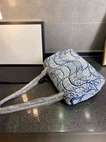 

design made old denim shoulder bag light soft & large-capacity daily casual messenger shopping and traveling women purse black blue