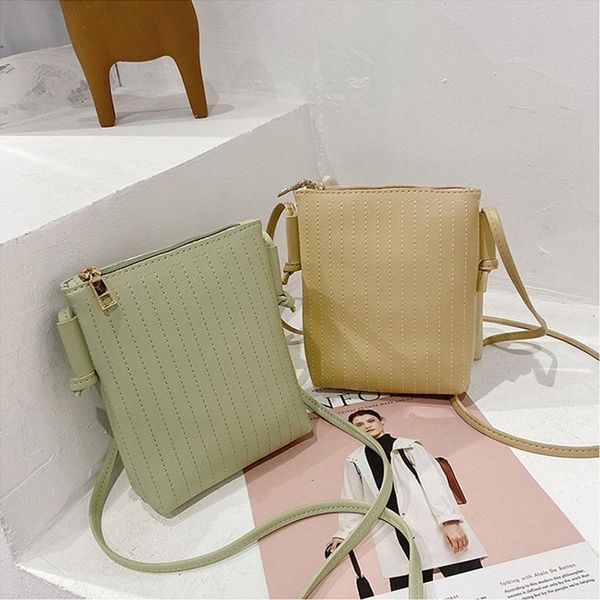 

summer women messenger bags 2021 cute vertical crossbody bag fashion simple female shoulder retro thread grils hand evening