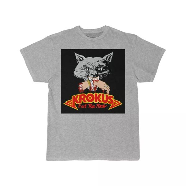 

krokus eat the rich men's short sleeve t shirt, White;black