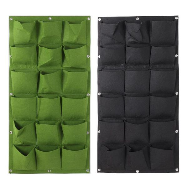 

planters & pots flower planting bag wall hanging frame growing container flowerpot for garden plant 18 pockets 1 pc