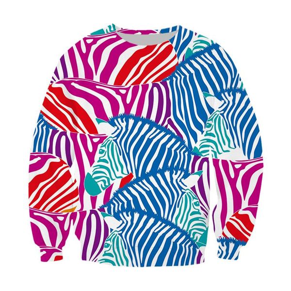 

men's hoodies & sweatshirts liasoso vintage hoodie men 3d print zebra pattern women fashion spring hooded sweatshirt long sleeve street, Black