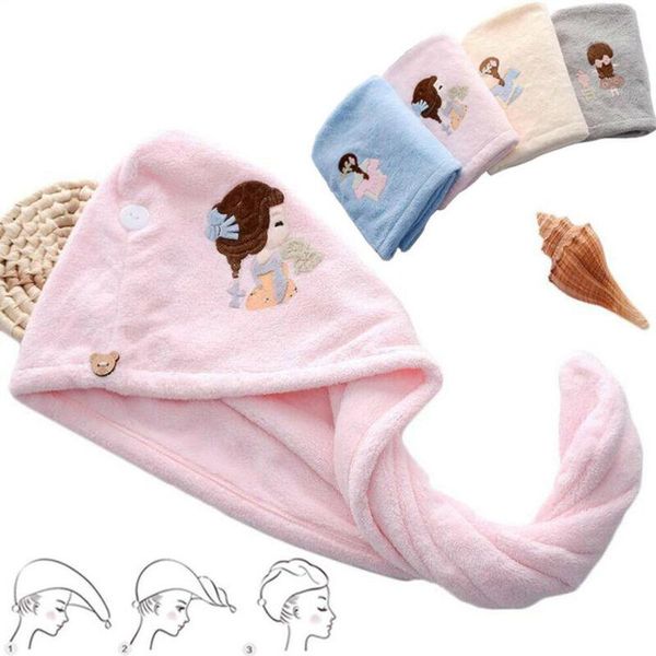 

towel magic hair drying hat cap microfibre quick dry turban for bath shower pool microfiber