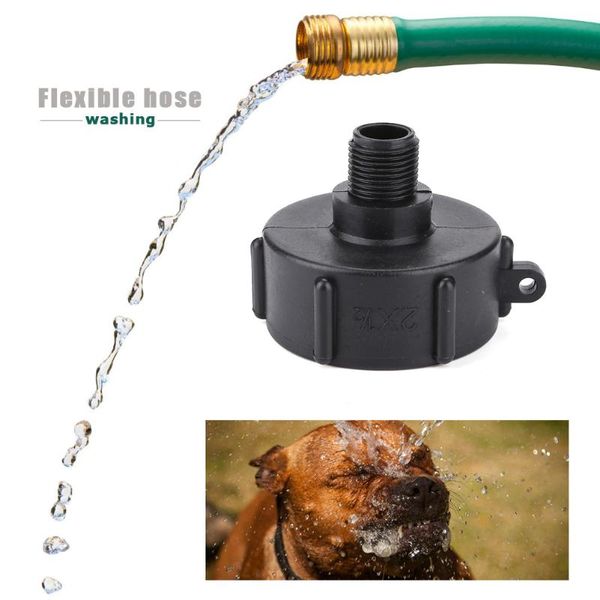

watering equipments plastic ibc tank valve replacement fittings coarse threaded cap 60mm garden hose water tap adapter connector 1 pcs