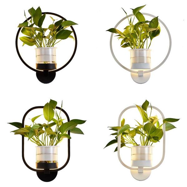 

wall lamp sanmusion modern sconces mounted aluminum glass plant bottle lighting mini cute room daily led