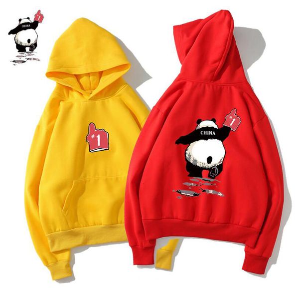 

men's hoodies & sweatshirts fashion mens designer hoodie panda print long sleeve sweatshirt men and women casual hoodies vuqd, Black