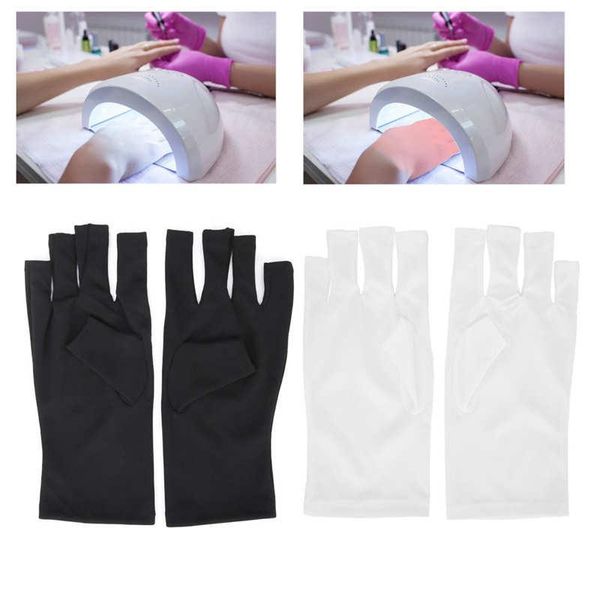 

nail art equipment 1 pair anti-uv glove led curing lamp uv protection skin care manicure accessories, Silver