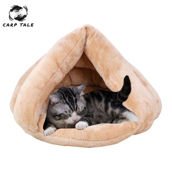 

kennels & pens products dog bed pet house lovely soft suitable puppy cats winter warm tent style for pets cushion